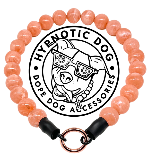 Peach Gem Acrylic Bead Collar