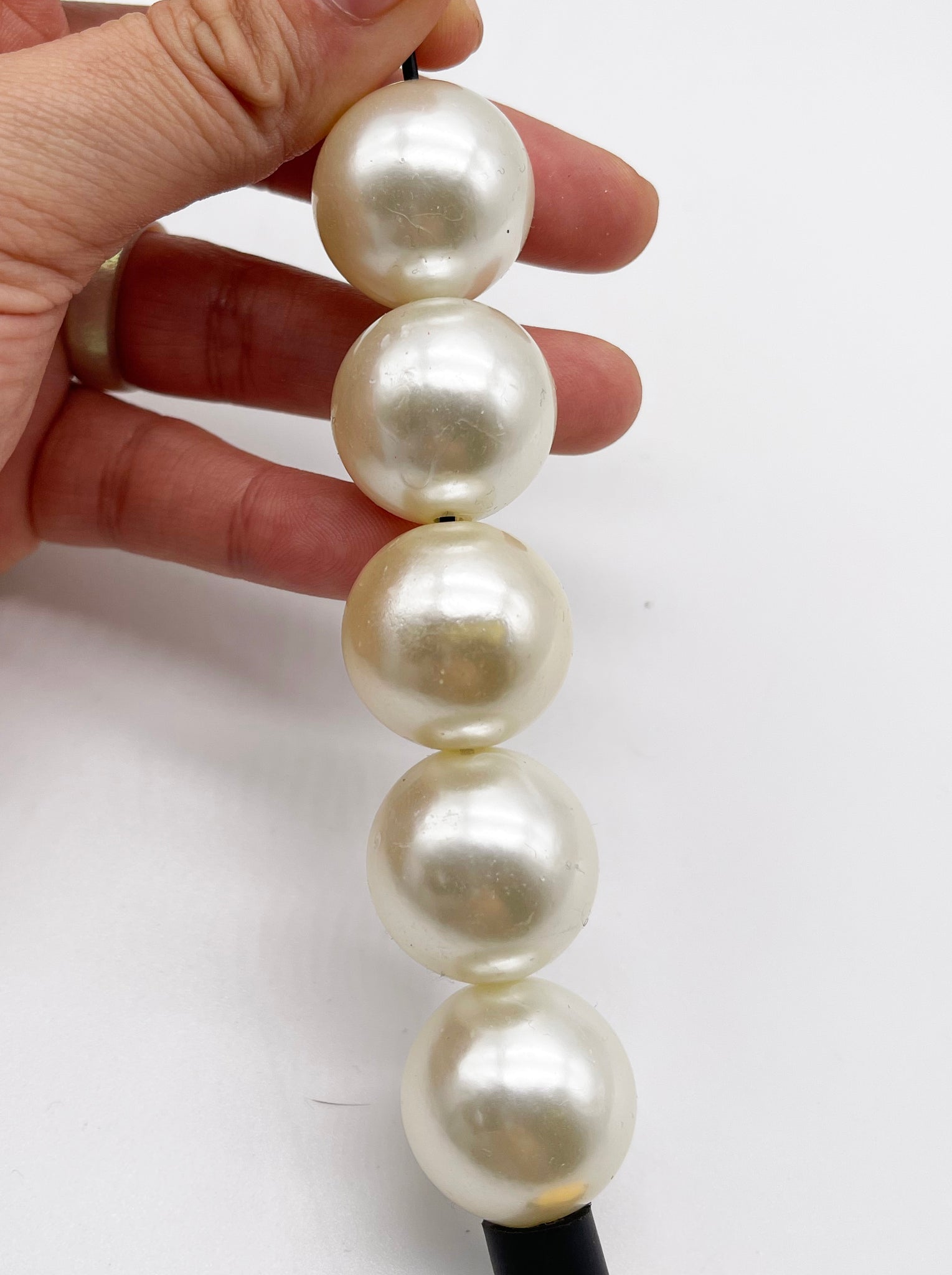 Acrylic Abs Pearl Bead with Hole For Kids Chunky Necklace