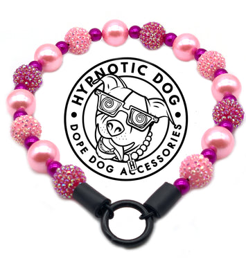 Pink Disco Bead Collar