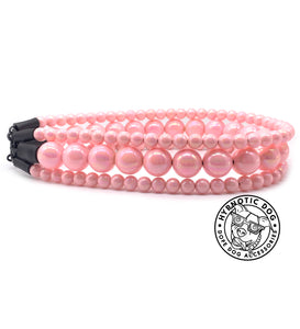 Blush Pink Rain Triplo Acrylic Bead Collar