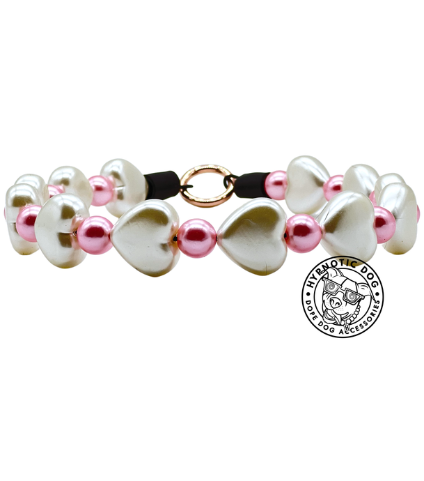 💗 Pink & Cream Sweetheart 💗 Bead Collar