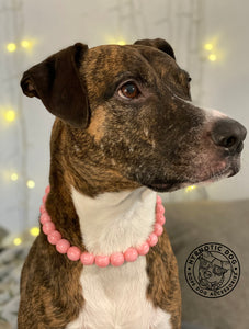 Pink Waves Resin Bead Collar