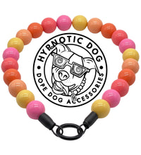 Load image into Gallery viewer, 🟧 19" Slip On (Black O-Ring) Sweet Tart Bead Collar - PRE-MADE/FINAL SALE