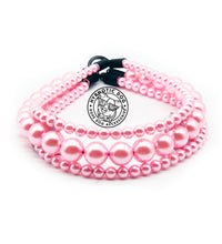Load image into Gallery viewer, Baby Pink Pearl Triplo Acrylic Bead Collar