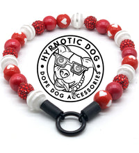 Load image into Gallery viewer, 🟧 21" Slip On (Black O-Ring) Valentine's Signature Bead Collar - PRE-MADE/FINAL SALE