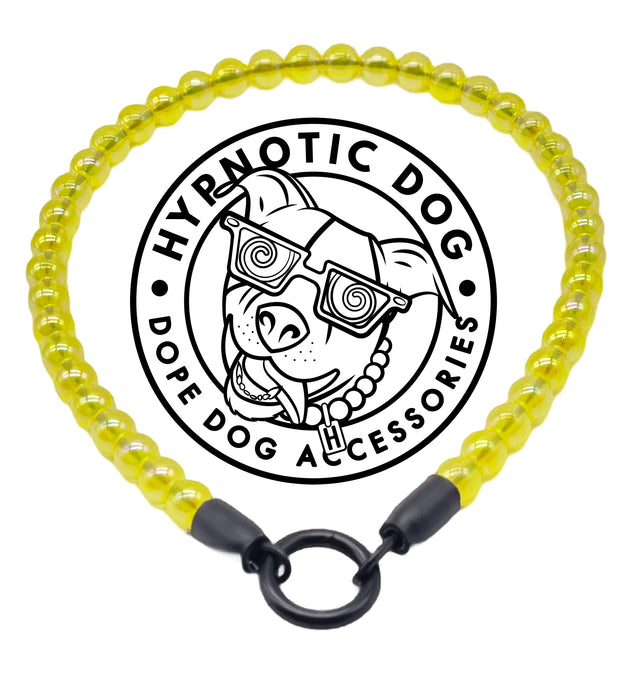 Yellow Jelly XS Bead Collar [Small Dog/Cat Bead Collar]